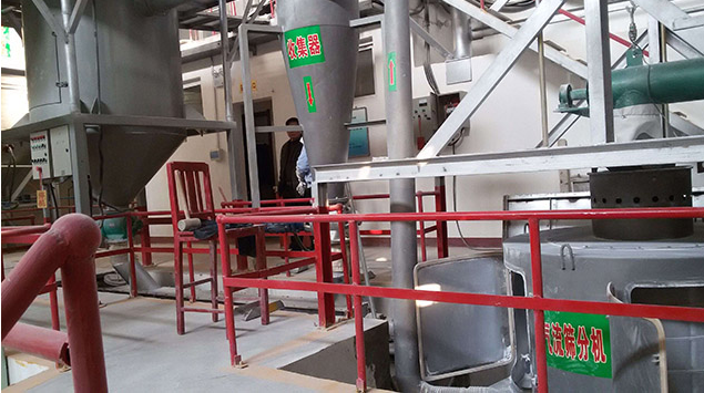 氣流篩篩分現場